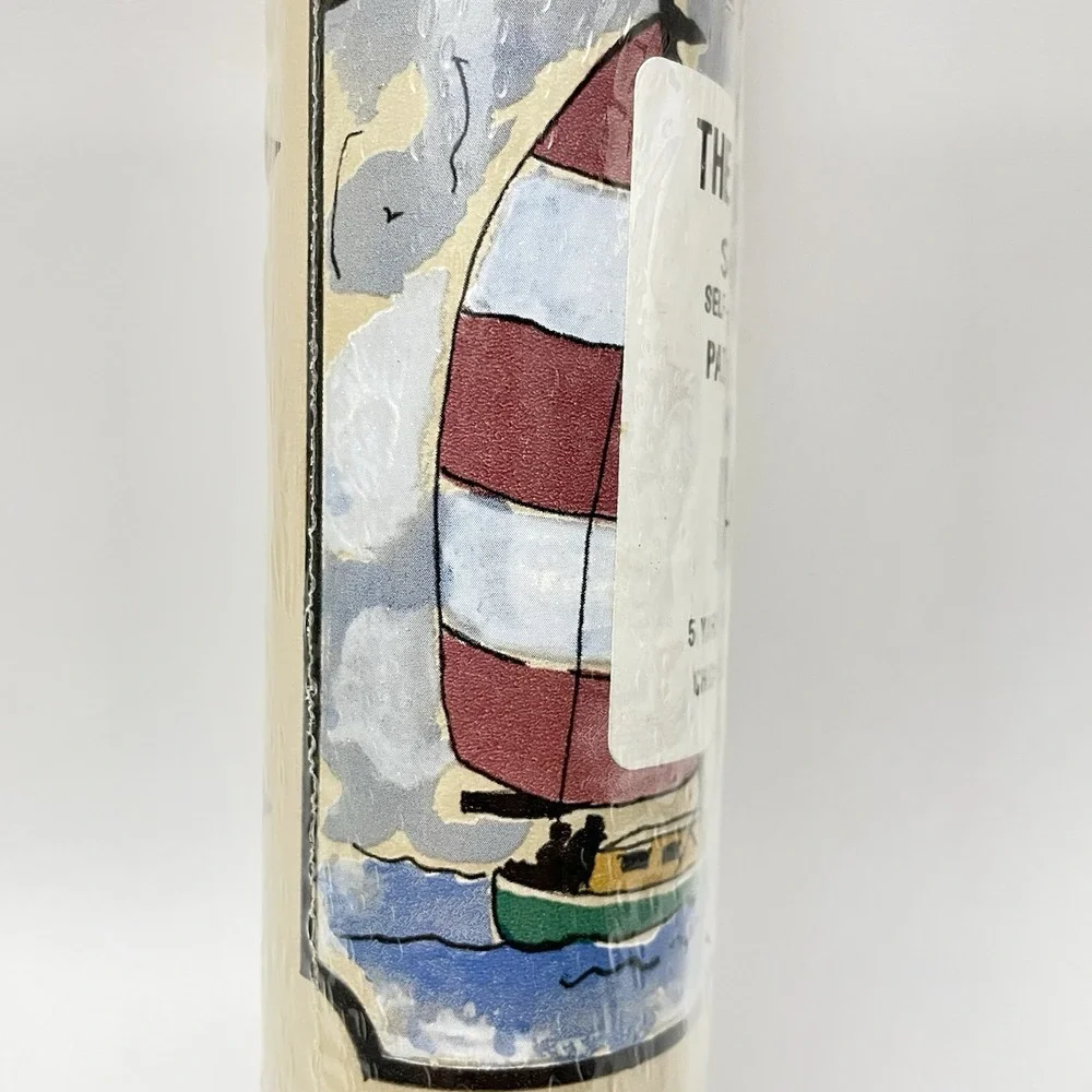 NEW The Warner Company Softac Nautical Sailboat Wallpaper Border 5 Yards x 6.75